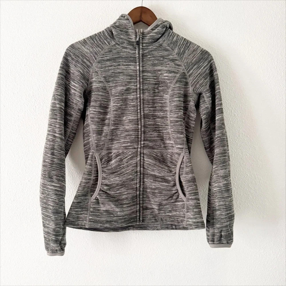 THE NORTH FACE Heather Polartec Fleece Full Zip Long Sleeve Jacket Size XS Fall